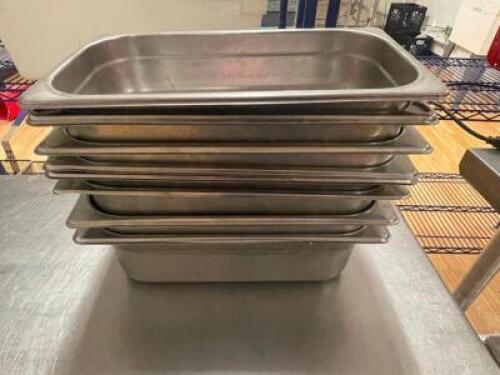 (6) 1/3 SIZE STAINLESS INSERTS.
