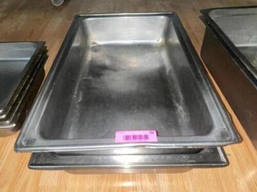 (2) FULL SIZE STAINLESS WATER PANS