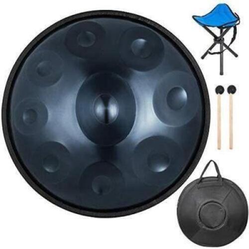 22 INCHES HANDPAN IN D MINOR 9 NOTES STEEL HAND DRUM WITH SOFT HAND PAN BAG HAND PAN STEEL DRUM