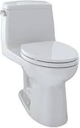 DESCRIPTION: (1) ONE-PIECE TANK TOILET BRAND/MODEL: TOTO/MS854114EL#11 INFORMATION: COLONIAL WHITE/ELONGATED/FLOOR MOUNT/1.28 GPF RETAIL$: 592.22 SIZE