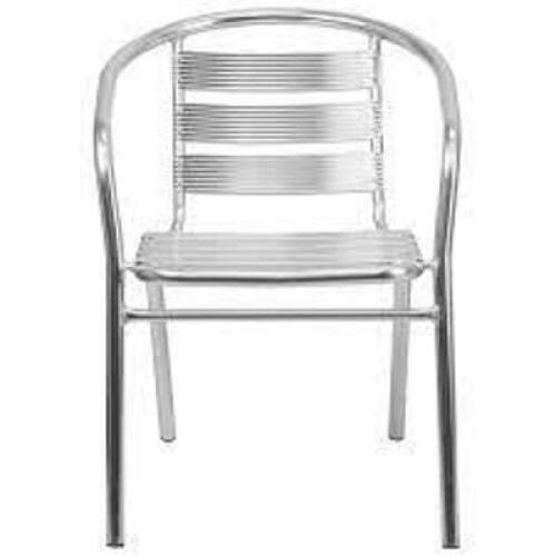 DESCRIPTION: (3) METAL STACKING CHAIRS BRAND/MODEL: FLASH FURNITURE INFORMATION: SILVER RETAIL$: $35.00 EA SIZE: 24"L 21.5"W 28.5"H QTY: 3