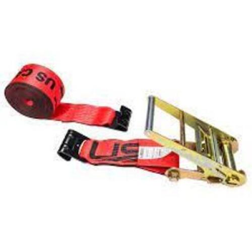 DESCRIPTION: (2) REPLACEMENT RATCHET STRAP WITH FLAT HOOKS, RATCHETS NOT INCLUDED BRAND/MODEL: US CARGO CONTROL INFORMATION: RED RETAIL$: $54.95 EA SI