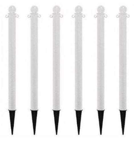 DESCRIPTION (2) PACKS OF (6) MR. CHAIN GROUND POST BRAND/MODEL 95401-6 ADDITIONAL INFORMATION WHITE & BLACK/POST MATERIAL POLY/RETAILS AT $71.61 PER P