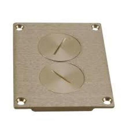 DESCRIPTION: (2) FLOOR BOX RECTANGULAR COVER PLATE BRAND/MODEL: LEGRAND WIREMOLD #828SPTC INFORMATION: BRASS RETAIL$: $54.09 EA SIZE: 880 SERIES QTY: