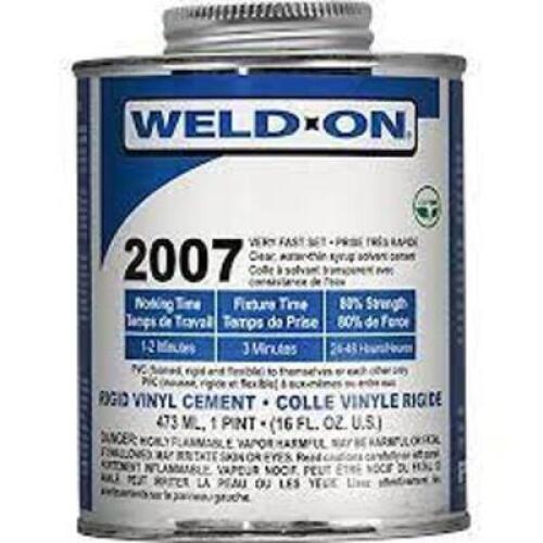 DESCRIPTION: (6) RIGID VINYL CEMENT BRAND/MODEL: WELD ON 2007 RETAIL$: $25.00 EA SIZE: 1 PT QTY: 6