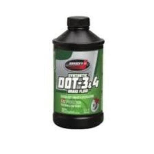DESCRIPTION: (6) SYNTHETIC DOT-3 AND 4 BRAKE FLUID BRAND/MODEL: JOHNSEN'S RETAIL$: $14.53 EA SIZE: 12 OZ QTY: 6
