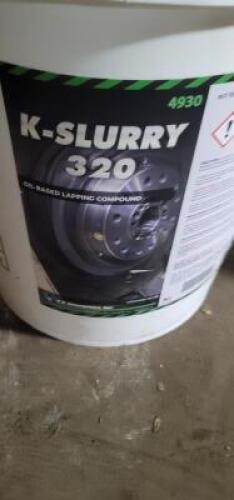 DESCRIPTION: (1) OIL BASED LAPPING COMPOUND BRAND/MODEL: K-SLURRY 320 RETAIL$: $266.47 EA SIZE: 5 GALLON QTY: 1