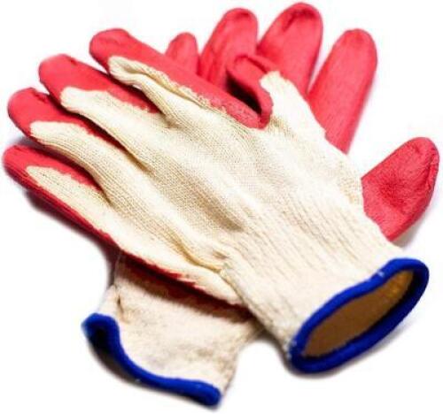 (10) Pairs of Knitted Work Gloves Nitrile Gripper Coated