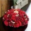 Red Wood Curl Candleholder