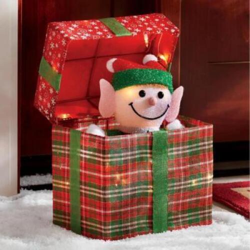 Animated Pop-Up Elf Lawn Decor