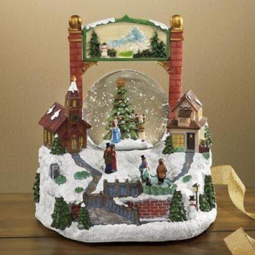 Lighted Animated Musical Snowglobe Display