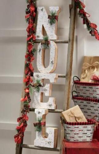 Holiday Noel Birch-Wood Decor