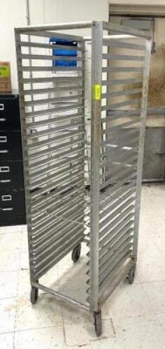 24-SLOT PAN RACK ON CASTERS