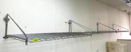 (3) 4' WALL MOUNT WIRE SHELVES