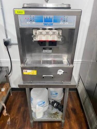 DESCRIPTION: TAYLOR C161 SOFT SERVE COMPACT TWIN TWIST MACHINE W/ EQUIPMENT STAND BRAND / MODEL: TAYLOR 161-27 ADDITIONAL INFORMATION SN# M0034919, 20
