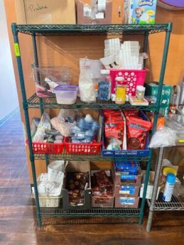 DESCRIPTION: 36" X 12" FOUR TIER COATED WIRE SHELF SIZE 36" X 12" X 60" LOCATION: KITCHEN QTY: 1