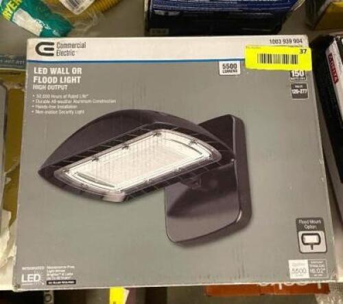 350-Watt Equivalent Integrated LED Flood Light with Wall Mount Kit, 5500 Lumens, Dusk to Dawn Outdoor Security Light