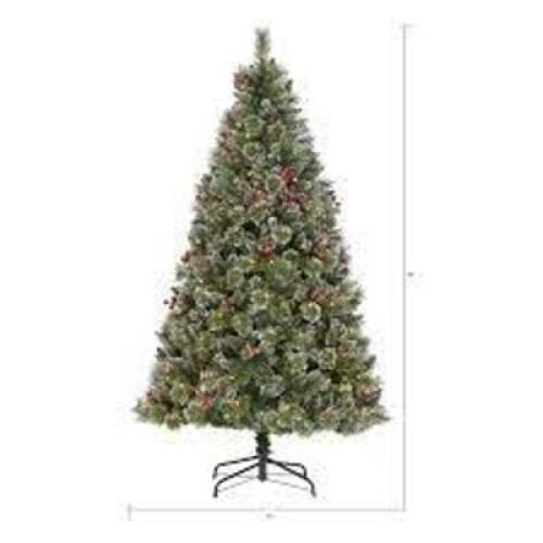 DESCRIPTION: (1) ARTIFICIAL CHRISTMAS TREE BRAND/MODEL: HOLIDAY TIME RETAIL$: 159 SIZE: 7.5 FT QTY: 1