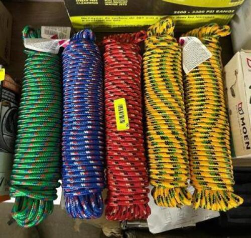 DIAMOND BRAID POLYPROPYLENE ROPE (5 PACK)