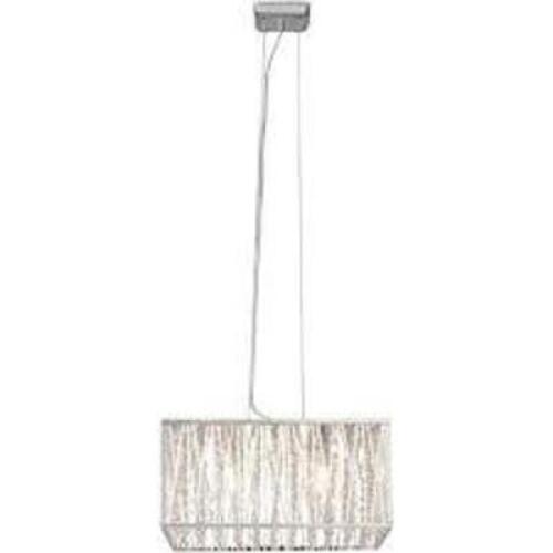 Saynsberry 4-Light Chrome and Crystal Square Shape Pendant