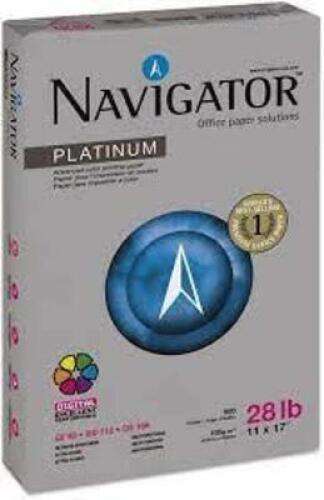 DESCRIPTION: (1) CASE OF (25000) PLATINUM PAPERBRAND/MODEL: NAVIGATOR PLATINUMRETAIL$: $160.68 EASIZE: 11X17QTY: 1