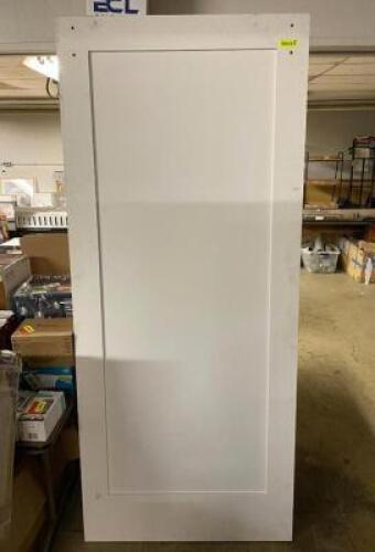 36" X 84" BARN DOOR SLAB IN WHITE (GOOD CONDITION, JUST NEEDS FRESH PAINT)