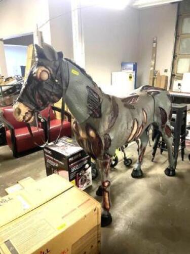 RARE 72" HAMPTON BAY ZOMBIE HORSE (DISCONTINUED, VERY HARD TO FIND, EYES LIGHT UP AND MAKES NOISES)