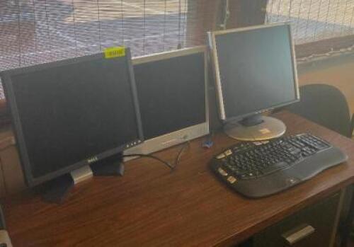 (4) - PC. MONITOR AND KEYBOARD SET