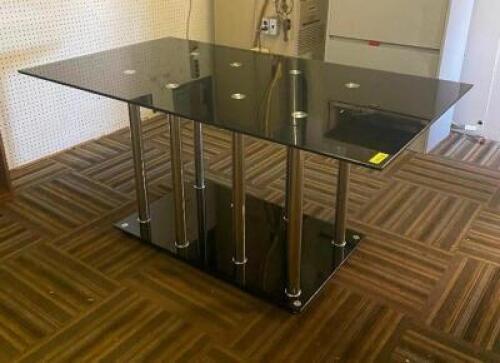 63" GLASS TOP CONFERENCE TABLE
