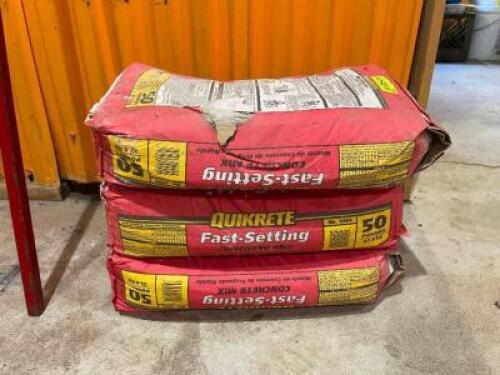 (3) - BAGS OF QUICKRETE