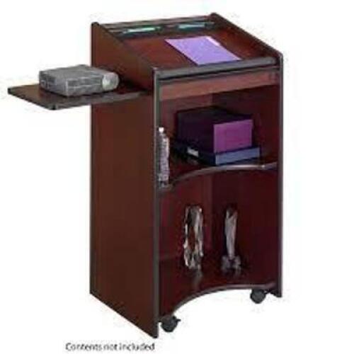 DESCRIPTION: (1) EXECUTIVE MOBILE LECTERN BRAND/MODEL: SAFCO #8918MH INFORMATION: MAHOGANY RETAIL$: $1135.00 EA QTY: 1