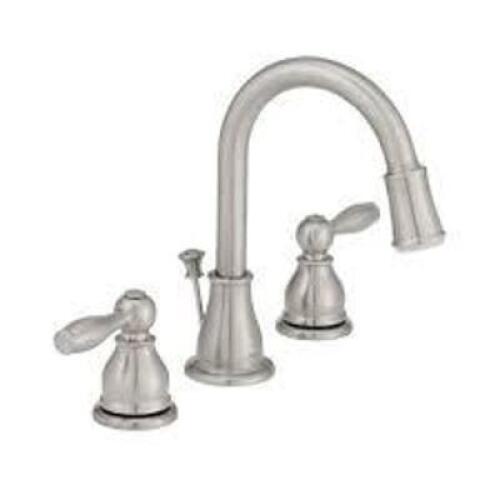 Mandouri 8 in. Widespread 2-Handle LED High-Arc Bathroom Faucet in Brushed Nickel