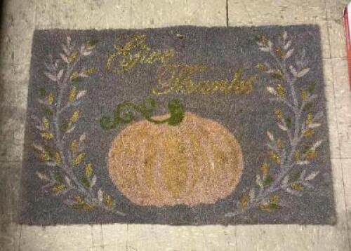 (2) "GIVE THANKS" WELCOME MATS