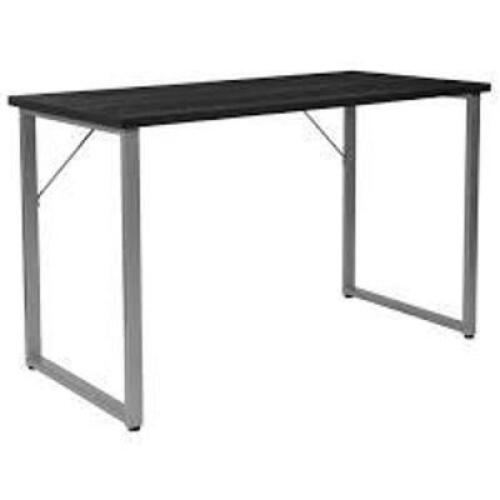 DESCRIPTION: (1) HARVEY COMPUTER DESK BRAND/MODEL: FLASH FURNITURE #NAN-JN-21721-GG INFORMATION: BLACK WITH SILVER RETAIL$: $104.49 EA QTY: 1