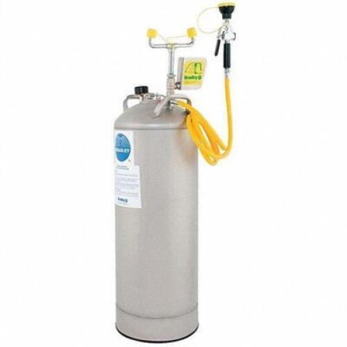 DESCRIPTION: (1) EYE WASH WITH DRENCH HOSE BRAND/MODEL: BRADLEY #4R983 RETAIL$: $1816.36 EA SIZE: 15 GAL TANK QTY: 1
