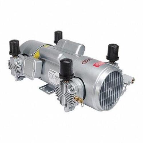 DESCRIPTION: (1) PISTON AIR COMPRESSOR BRAND/MODEL: GAST #33K762 RETAIL$: $2830.71 EA SIZE: 2 HP, 3/8" OUTLET: 2 HP, 3 PHASE, 230/460V AC, 9.1 CFM, TA