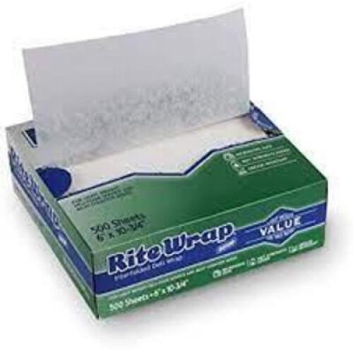 DESCRIPTION: (24) BOXES OF INTERFOLDED LIGHTWEIGHT DELI WRAP BRAND/MODEL: DIXIE RITE-WRAP #RW66 RETAIL$: $153.13 PER CASE SIZE: 6" X 10.75" QTY: 24