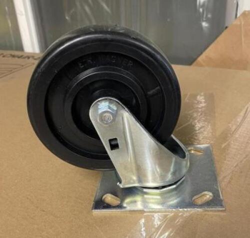 5" PLATED INDUSTRIAL CASTERS (4 PACK)