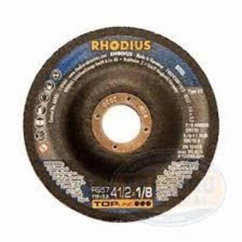 DESCRIPTION: (10) GRINDING WHEELS BRAND/MODEL: RHODIUS/RS57 INFORMATION: FOR USE WITH: STEEL RETAIL$: 17.00 EACH SIZE: 9 X 1/4" QTY: 10