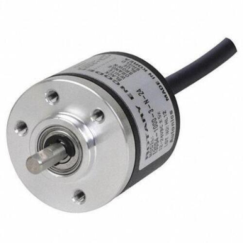 DESCRIPTION: (2) ENCODER SHAFT BRAND/MODEL: AUTONICS #11M881 RETAIL$: $175.00 EA SIZE: EXTERNAL, 8.2 MM, TOTEM POLE, 4 MM SHAFT DIA, 30 MM OVERALL DIA