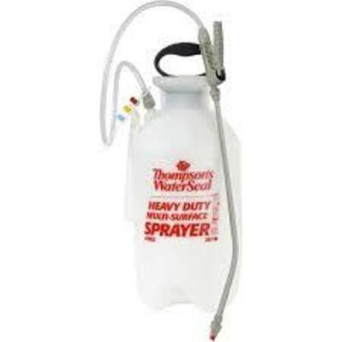 DESCRIPTION: (1) DECK,FENCE, AND PATIO SPRAYER BRAND/MODEL: THOMPSON'S WATER SEAL #02399400 RETAIL$: $51.99 EA SIZE: 2 GALLON QTY: 1