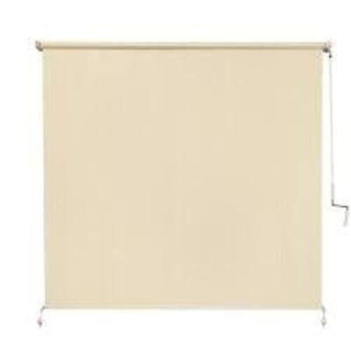 72" X 72" Sesame Cordless Light Filtering Fabric Exterior Roller Shade (2 PACK)