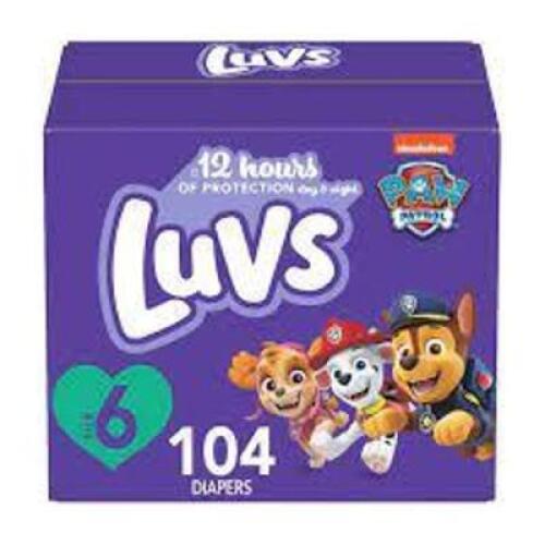 DESCRIPTION: (1) LEAK PROTECTION DIAPERS BRAND/MODEL: LUVS PRO RETAIL$: $28.99 EA SIZE: SIZE 6 QTY: 1