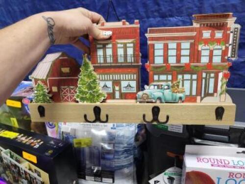 DESCRIPTION: (1) CHRISTMAS THEMED COAT HANGING WALL MOUNT QTY: 1