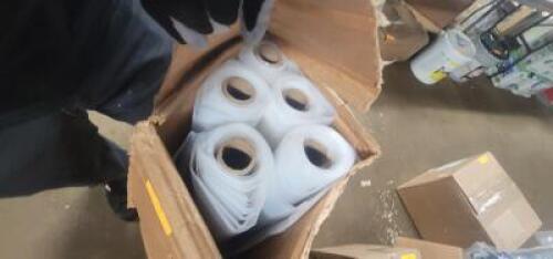 DESCRIPTION: (5) ROLLS OF PLASTIC SHEETINGSIZE: 36" WIDEQTY: 5
