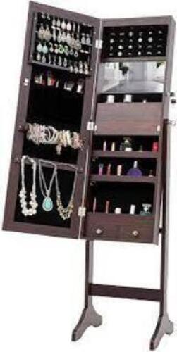 DESCRIPTION: (1) STANDING JEWELRY CABINET BRAND/MODEL: IKAYAA #JC603-WH RETAIL$: $142.86 EA QTY: 1