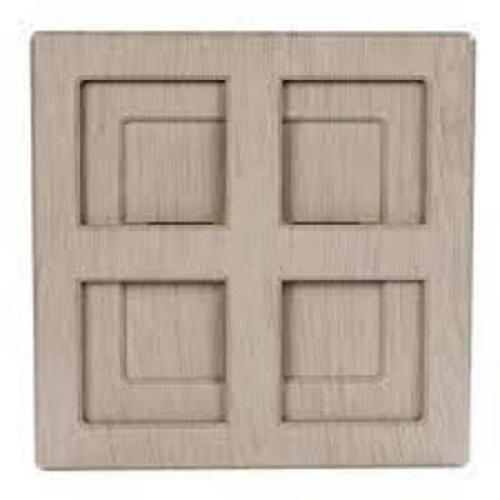 Wireless or Wired Door Bell in Light Gray Wood Look Finish