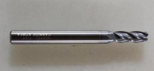 DESCRIPTION: (4) SOLID CARBIDE SQ END MILL BRAND/MODEL: HERTEL 74453341 RETAIL$: $ 24.26 ea SIZE: 7/32" 5/8" LOC 1/4" SD QTY: 4