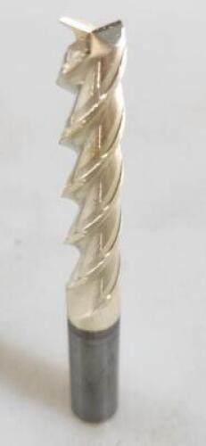 DESCRIPTION: (4) CARBIDE AX3 COATED END MILLS BRAND/MODEL: SC TOOL/ST1660-34421 RETAIL$: $ 165.40 EA SIZE: 1/2" X 1/2" X 5/8 X 4" R015 QTY: 4