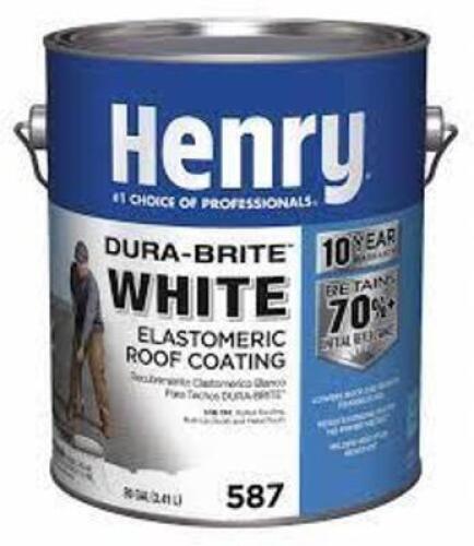 DESCRIPTION: (1) ELASTOMERIC ROOF COATING BRAND/MODEL: HENRY #40P313 INFORMATION: WHITE RETAIL$: $45.92 EA SIZE: 1 GALLON QTY: 1